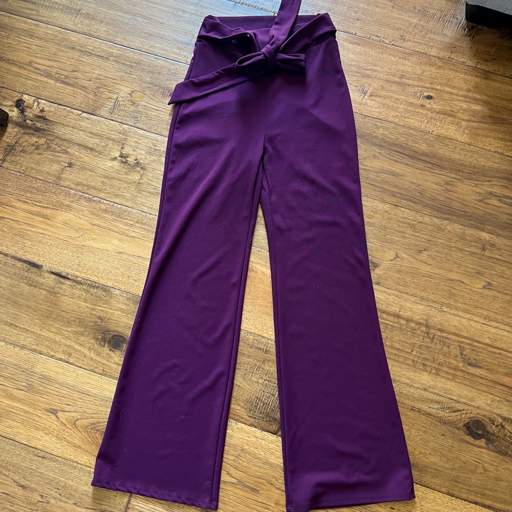 Burgundy Flared Pants NWOT